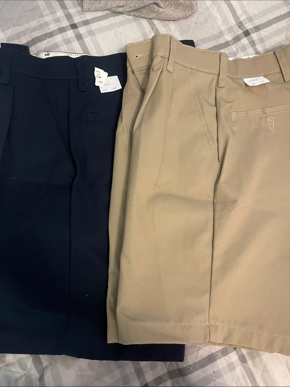Red Kap Men’s 30W   Set of 2 Pleated Work Walking Shorts Navy & Khaki NWT $50